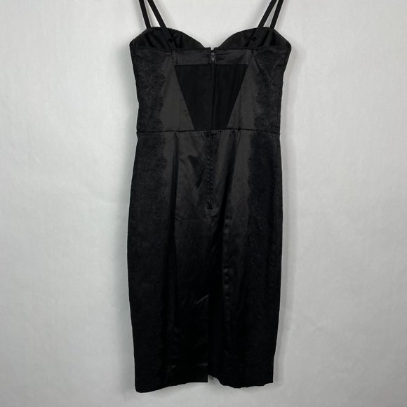 Guess Lexy Dress Sweetheart Neckline Satin Lace Trim Bodycon Sexy Dress 5 - Picture 12 of 15